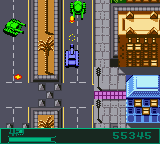 BattleTanx (Game Boy Color) screenshot: Fighting 2 tanks at once.