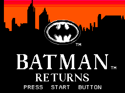 Batman Returns (SEGA Master System) screenshot: Title screen