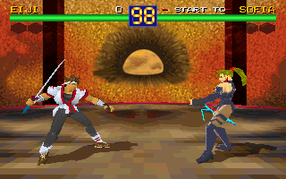 Battle Arena Toshinden (DOS) screenshot: Bout one, fight!