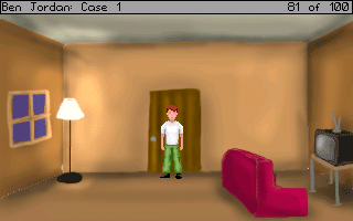 Ben Jordan: Paranormal Investigator Case 1 - In Search of the Skunk-Ape (Windows) screenshot: Skunk-Ape is pounding at the door, what now?