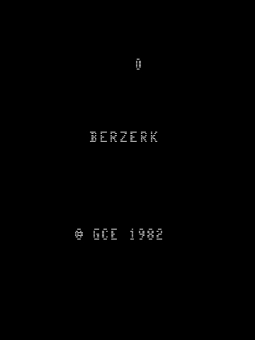 Berzerk (Vectrex) screenshot: Title screen