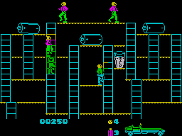 Bear Bovver (ZX Spectrum) screenshot: When a few are killed pick ups appear like this bucket of milk