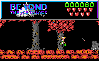 Beyond the Ice Palace (Amiga) screenshot: Jumping capabilities are very few.