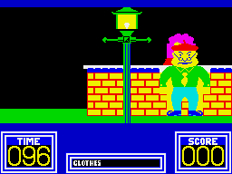 Benny Hill's Madcap Chase (ZX Spectrum) screenshot: She's behind you, minding her own business