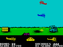 Biggles (ZX Spectrum) screenshot: Missed him