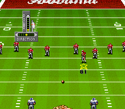 Bill Walsh College Football (SNES) screenshot: Kick off