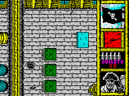Black Beard (ZX Spectrum) screenshot: Something to pick up