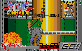 Bionic Commando (Atari ST) screenshot: Title screen