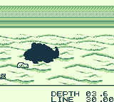 Screenshot of Black Bass: Lure Fishing (Game Boy, 1992) - MobyGames