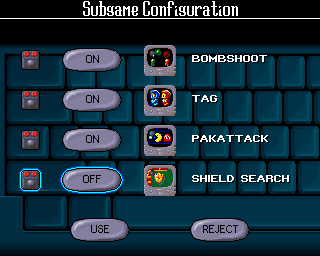 BlitzBombers (Amiga) screenshot: We've got motherfucking subgames in this game!