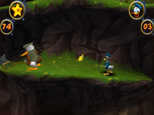 Disney's Donald Duck: Goin' Quackers (Windows) screenshot: Overlap the enemy from the rear