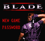 Blade (Game Boy Color) screenshot: Title screen