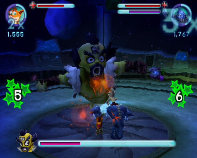 Crash: Mind over Mutant (PlayStation 2) screenshot: Showdown with Doctor Neo Cortex