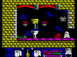 Blinkys Scary School (ZX Spectrum) screenshot: A dangerous dead end...