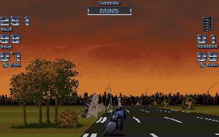 Black Viper (Amiga) screenshot: Turn to the right
