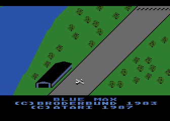 Blue Max (Atari 8-bit) screenshot: Title screen