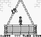 The Blues Brothers: Jukebox Adventure (Game Boy) screenshot: A pesky flying enemy