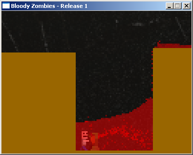 Bloody Zombies (Windows) screenshot: Who ever thought they could be so juicy? How much pressure are these zombies kept under to contain all this fluid?