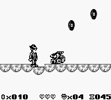 The Blues Brothers: Jukebox Adventure (Game Boy) screenshot: The first enemy you come across