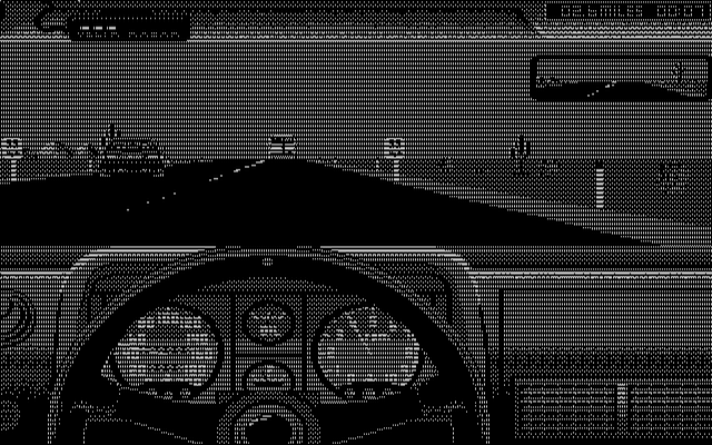 The Duel: Test Drive II (DOS) screenshot: Watch out for oncoming cars! (Hercules)