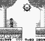 The Blues Brothers: Jukebox Adventure (Game Boy) screenshot: It won't be pretty if you touch that spiky ball