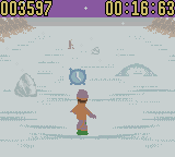 Boarder Zone (Game Boy Color) screenshot: Getting the clocks to add 10 secs to your time limit