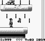 The Blues Brothers: Jukebox Adventure (Game Boy) screenshot: A music not pick up