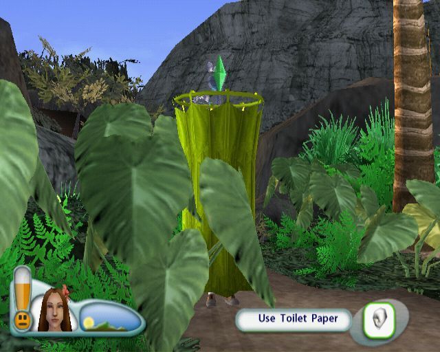 The Sims 2: Castaway (PlayStation 2) screenshot: The Social Motive has been unlocked and we've made a friend. The game says friends are important even if they are imaginary or primates