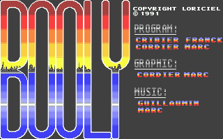 Booly (Atari ST) screenshot: Title screen