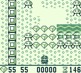 Boulder Dash (Game Boy) screenshot: Final world gameplay