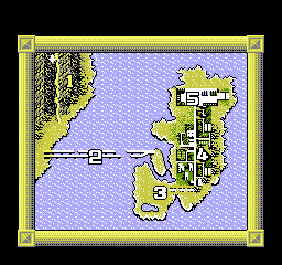 BreakThru (NES) screenshot: The mission map