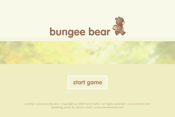 Bungee Bear (Browser) screenshot: Title screen