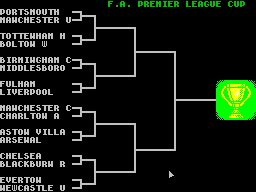 ZX Football Manager 2005 (ZX Spectrum) screenshot: Cup tree