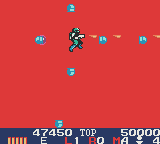 Space Marauder (Game Boy Color) screenshot: Approaching boss