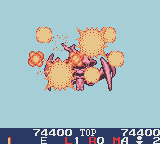 Space Marauder (Game Boy Color) screenshot: The boss explodes