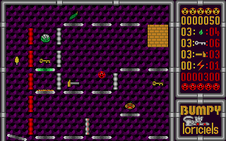 Bumpy (Atari ST) screenshot: At the start of the second level