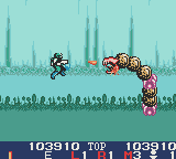Space Marauder (Game Boy Color) screenshot: Level 2 boss