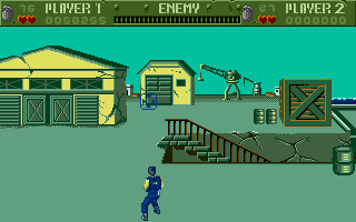 Cabal (Atari ST) screenshot: Plenty to blow up here, also.