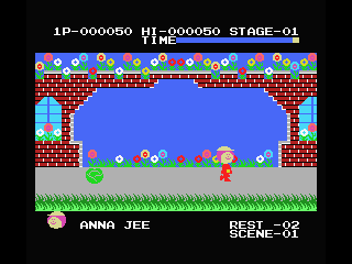 Cabbage Patch Kids Adventures in the Park (MSX) screenshot: Jump the moving object