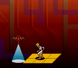 Space Ace (SNES) screenshot: Avoid the light