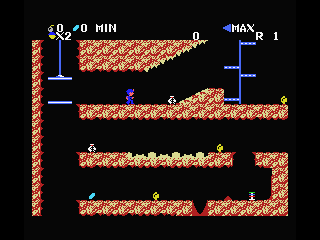 Spelunker (MSX) screenshot: Jump over enemies