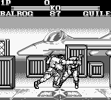 Street Fighter II (Game Boy) screenshot: This punch not caused damage, due to a successful defense.