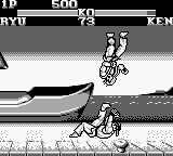 Street Fighter II (Game Boy) screenshot: Ryu throws Ken in the sea... I'm just kidding! ;D
