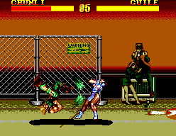 Street Fighter II: Champion Edition (SEGA Master System) screenshot: A great Guile exhibition