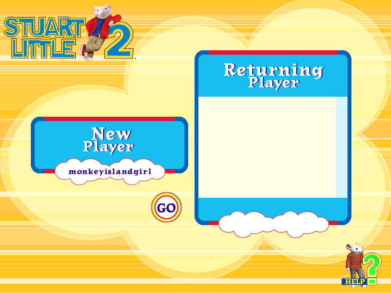 Stuart Little 2 (Windows) screenshot: Login