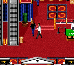 Super Caesars Palace (SNES) screenshot: Found a casino gambler