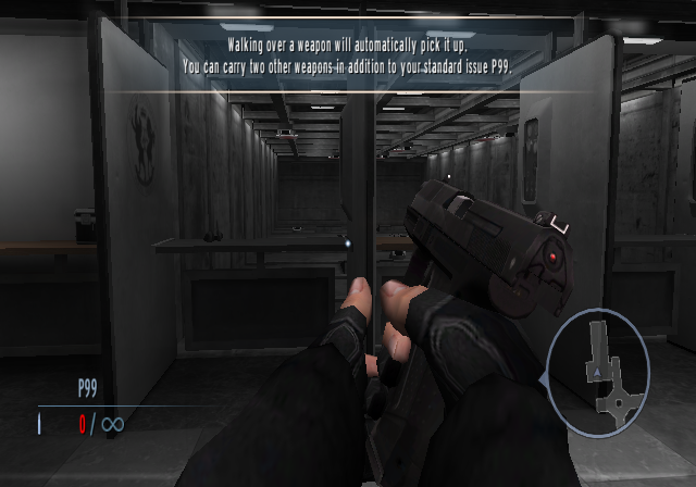 GoldenEye 007 (Wii) screenshot: Ahh, the classic PP9 returns