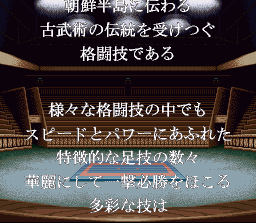 Taekwon-Do (SNES) screenshot: The introduction tatami
