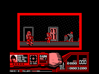 Techno Cop (Amstrad CPC) screenshot: Say hello to Rob Krull