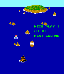 Sindbad Mystery (Arcade) screenshot: On to the next island